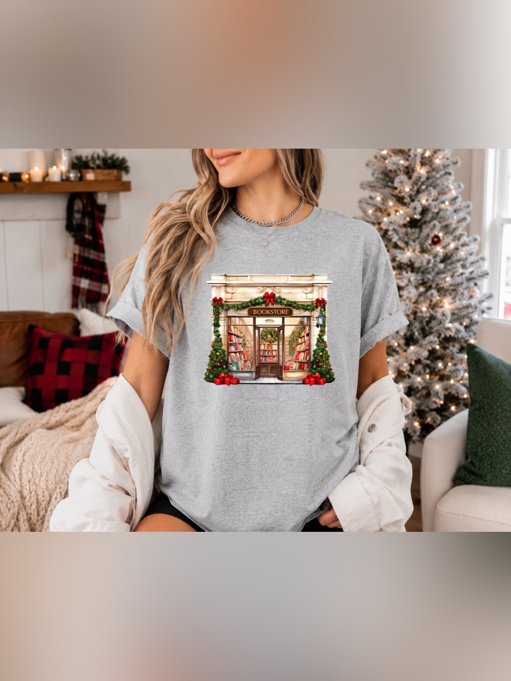 Christmas Bookstore T-Shirt